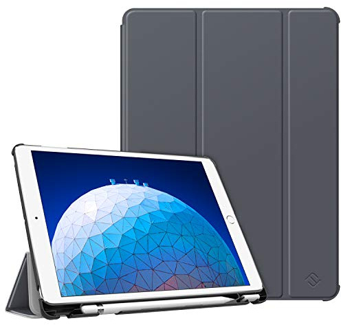 Fintie Funda Compatible con iPad Air 10.5 (3.ª Gen) 2019/iPad Pro 10.5 2017 con Portalápiz - Súper Ligera Carcasa Protectora con Auto-Reposo/Activación, Gris Oscuro