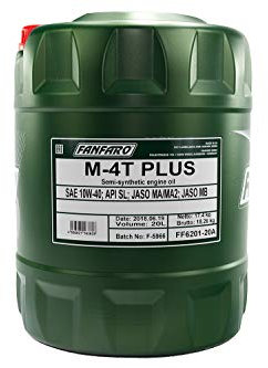 FANFARO Motoröl 10W-40 Teilsynthetiköl Motor Öl API SL M-4T+ 20L