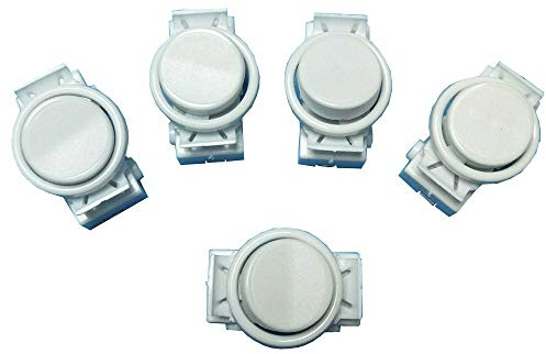 250 V 3 A Lampe Druckknopf SwitchR Runde Wippschalter für Tischlampe, Deckenleuchten und Elektrogeräte OJ-336, 6er-Pack, Weiß