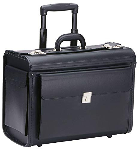 Pilotenkoffer Aktenkoffer Business Koffer Trolley Schwarz 48 cm Bowatex