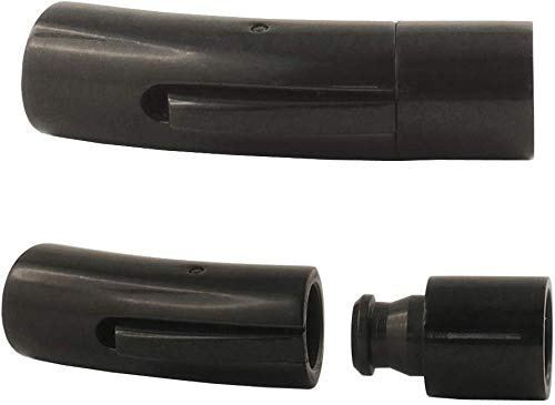 König Design Edelstahl Hebeldruckverschluss Schmuck Lederband-Armband-Verschluss 4 mm Schwarz - 3 Stück
