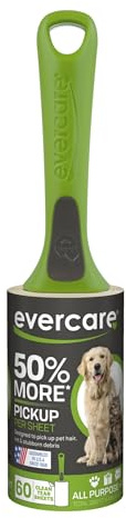 Evercare Value Pack of 5 Giant Extreme Stick Refillable Lint Rollers, 60 Sheets Each