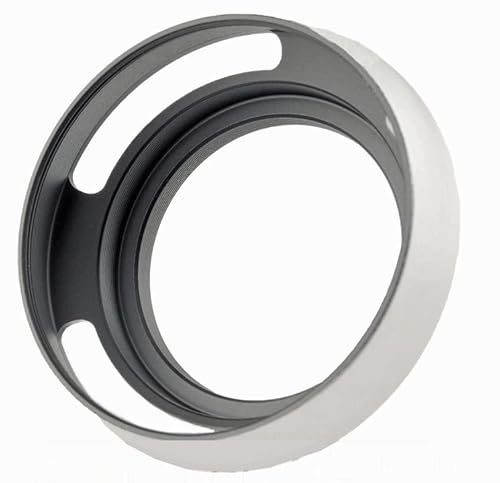 46MM PARALUCE METALLO VENTILATO GRIGIO ARGENTO SILVER universale metal lens hood vented alluminio parasole OBIETTIVO compatibile con tutti gli obiettivi con diametro filtro 46mm 46 mm