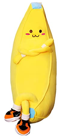 Bananaplush Stuffed Animal Cute Fruit Plushie Hugging Pillow Long Plush Toys Sleeping Doll Gift for Birthday, Valentine, Christmas