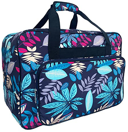 JISADER Sac Machine à Coudre, Sac à Main de Stockage Portable de Voyage de Sac de Machine à Coudre de Grande Capacité, Sac de Machine à Coudre pour Accessoires de Coudre, Bleu Clair