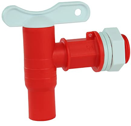 GASMIS Auslaufhahn für Regentonne, Kunststoff Ersatz-Hahn - 1 Stück - Wasserhahn für Regenwassertonne, Wassertonnen - Inkl. 2 Dichtungen und Kontermutter, 3/4 AG 26 mm