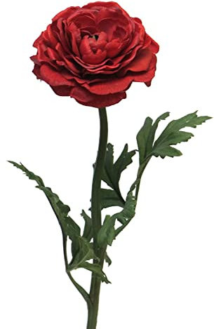 artplants.de Kunstblume Ranunkel XINLING, rot, 55 cm - Künstliche Stielblume