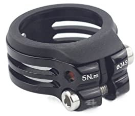 JZYSS Sattelklemme Fahrrad-Sattelstützenklemme 31,8 mm 34,9 mm MTB Rennrad-Sattelstütze Sattelklemme wasserdicht staubdicht passend for 27,2 mm 31,6 mm Pfosten Sattelkloben (Size : Black 34.9)