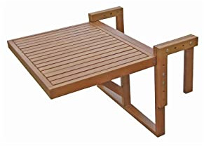 Benelando Balkon Hängetisch Tisch Balkontisch Klapptisch Balkonhängetisch Balkonklapptisch Beistelltisch