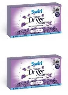 2 Pack Lavender Tumble Dryer Laundry Sheets - 70 Sheets For Fresh Clothes and Linen