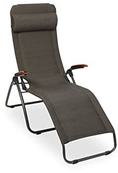 Gartenliege DREAMLINER Amano (BHT 69x118x185 cm) BHT 69x118x185 cm Gartenliege Garten-Klappliege Rollliege Stapelliege Sonnenliege Relaxliege