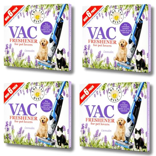UTIZ 4X Pack Vac 24 Vac Fresheners Lavender Extra Strength Powerful Scent For All Vacuum Hoover Handheld Bagless And Bagged Cleaners Pet Lovers (4 x 6 PACK)