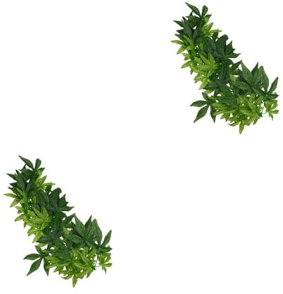 Beaupretty 2pezzi Decorazione Per Terrario Con Piante Simulazione Rattan Per Rettili Habitat Naturale Per Lucertole Gechi e Anfibi Con Ventosa