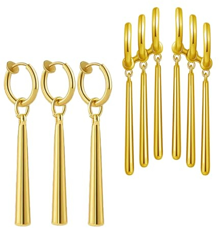 Anime Zoro Ohrringe OP Strohhut Luffy Anime Schmuck Männer und Frauen Mode vertikale Streifen Ohrring Clip Set mit Charakter Aufkleber 12 Stück（Just One Ear Piercing）