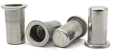 Nietmutter, Flachnietmuttern mit Gewinde, SUS304 Flachkopf-Nietmutter, versiegelt, vertikale Streifen, Körper, geschlossenes Ende, M3, M4, M5, M6, M8, M10, M12, Blindnietmutter, Einsatzmutter(M5 (20pc