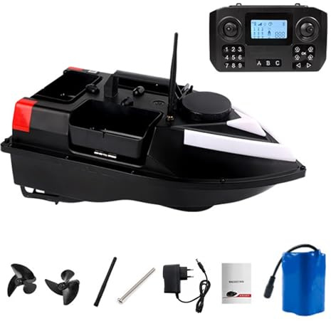 Kavolet Bateau à appât de pêche avec GPS, bateau à appât radiocommandé, 500 m, détecteur de poissons GPS, retour automatique, étanche avec double moteur