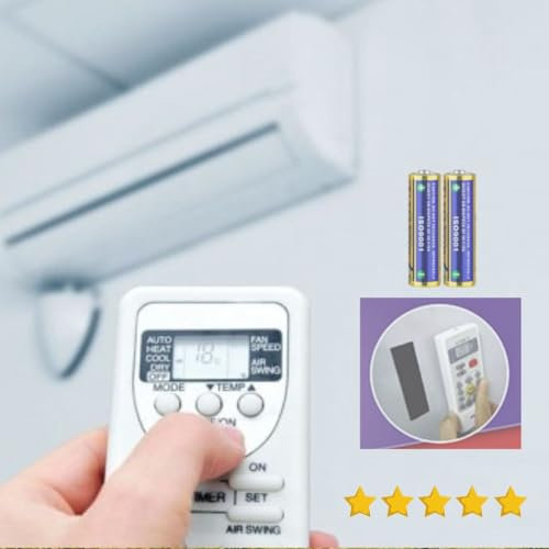 Mando Aire Acondicionado Compatible con HTW - Incluye *Soporte + Pilas Incluidas* - Mando a Distancia Compatible con Aire Acondicionado HTW - Mando Compatible.