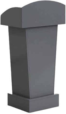 TAIPINGOZ Podium, Rednerpult, Stehendes Podium, Rednerpultständer mit Schubladen und offenem Stauraum Rednerpulte Konferenztisch aus Holz Tragbare Lehrerpulte(Grey)