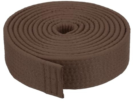 PATIKIL Ceinture de classement colorée de Taekwondo 1,6 x9,8 Pieds 3 m, Ceinture de Judo Karaté en Polyester pour l'enseignement de l'Entraîneur, Marron