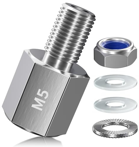 NICEDACK Unisex Fahrrad Achsadapter für M5 Schnellspanner, Universal Fahrrad Kupplungs Adapter, Innen 5 mm, Außen 10 mm