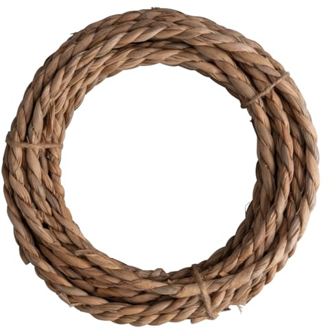 Rayher Schilfgras Seil, gedreht, 8 mm ø, Bündel 10 m, natur, Naturfaser-Seil, Schilfgras-Schnur, Natur-Seil, wickeln, kleben, dekorieren, 41006000, Braun