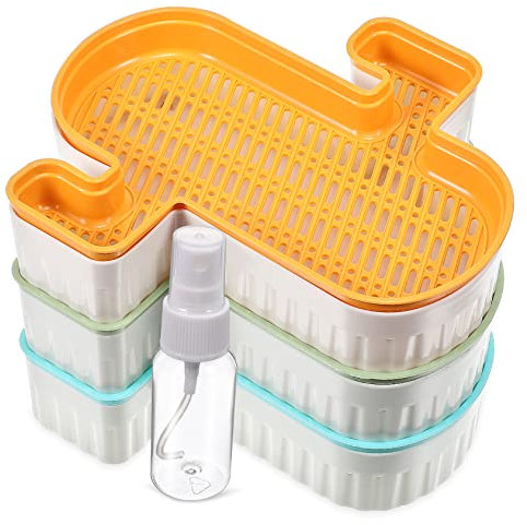 FONDOTIN Pflanzkasten Für Katzengras 3 Farboptionen Kunststoffboden-Design Mit Anbringbarer Wasserflasche