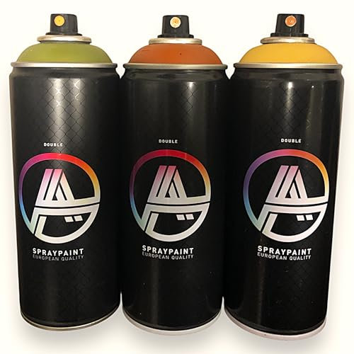 KLAMOTTEN STORE Sprühdosen Double A Camouflage Tarnfarben Set 3x400ml, schnell trocknend, hohe Deckkraft, UV- beständig