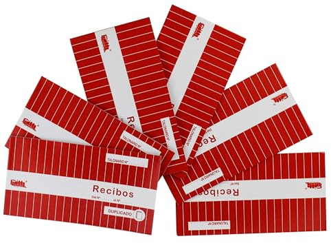 Recibos Duplicado Talonario de Recibos Numerado 20 Juegos de original+copia en Formato 21 cm x 11 cm - Perfecto para el Registro Detallado y Control de Pagos, Transacciones (Pack 3)