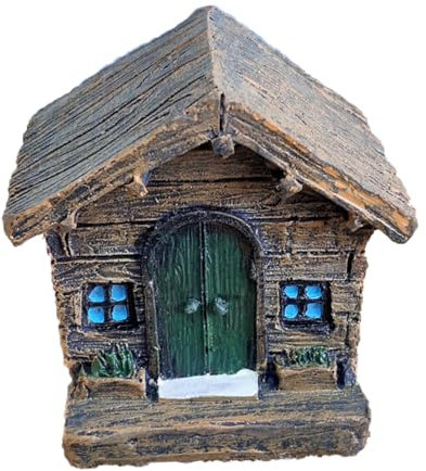 Amosfun Miniatur-holzhaus-Ornament Im Landhausstil Aus Harz Mini-holzhaus-skulptur Für Tischdekoration Kreatives Geschenk Für Zuhause Oder Büro