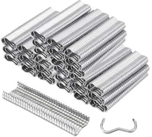 QUARKZMAN 1800Pz Pinze Fascette Metalliche Clip M-Clips Anelli Pinze per Recinzione con Chiodi M Morsetti Clip Riparazione Connettori Saldatura Reti Polli Fili Gabbie