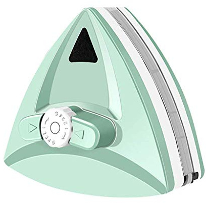 Triangle à double face nettoyeur de fenêtre magnét Lingette magnétique double face for vitres, vert clair