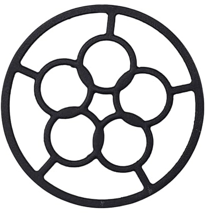 Gas Oven Ring Durable Cast Iron Burner Grate, Non-Skid Cooktop Rack Stand, Heat Resistant Pan, Compatible with GE,