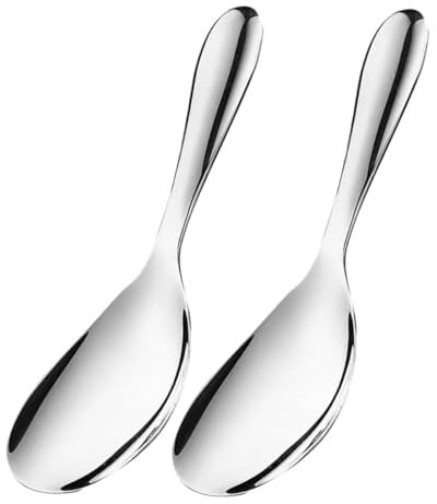 CATIEBYE Cuillère De Service À Riz Inoxydable 2 Pièces Ustensiles De Cuisine Ergonomiques Et Multifonctionnels Capacité Et Faciles À Nettoyer