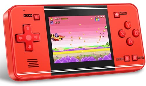 Consola de juegos portátil de 32 bits para niños y adultos, 135 videojuegos retro precargados, pantalla a color de 3 pulgadas, reproductor de juegos portátil recargable, mini juguete electrónico de