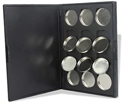 WRITWAA Lidschattenpalette Mit Löchern Aus Kunststoff Magnetisches Leeres Lidschattenetui Für Diy Kosmetik-organizer Geeignet Für Foundation Schwarz