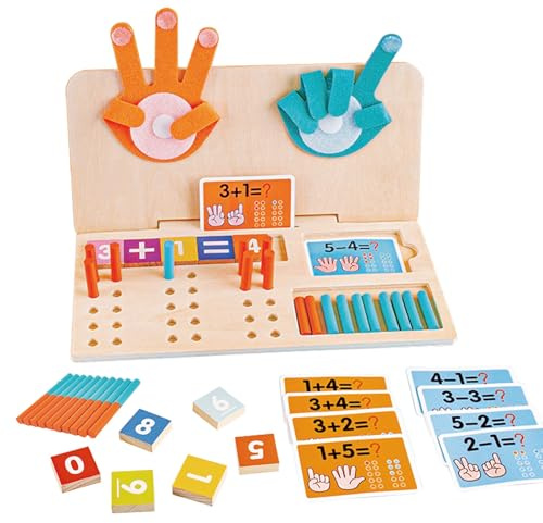 KUKUTrue® Montessori Leksak 3 4 5 6, Spel 3 År, Pedagogiska Leksaker 5 År, Lära Matematik, Träleksak, Motorikleksak, Present 3–6 Barn Pojke Flicka