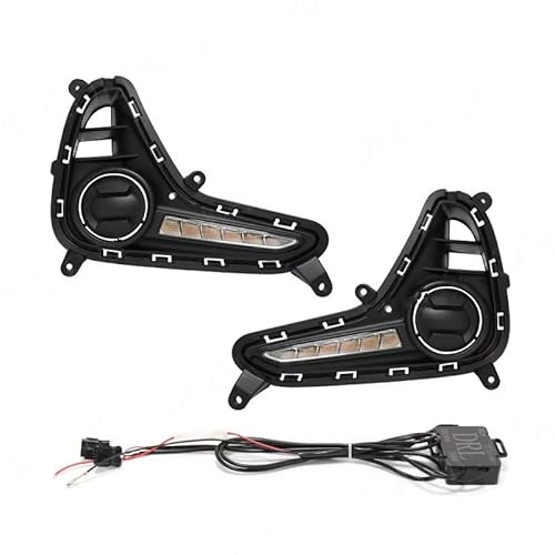 Voiture Avant Antibrouillard Pour Hyundai Pour Grand I10 2017 2018 2019 DRL Feux Jour LED Feu Brouillard Clignotant Phares Antibrouillard