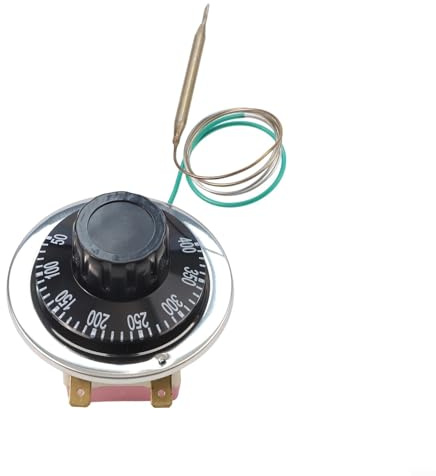 Temperaturregler Schalter für Elektroofen Thermostat Einstellbar 50 bis 400 Celsius Grad 2 Pin für Küche und Heizgeräte