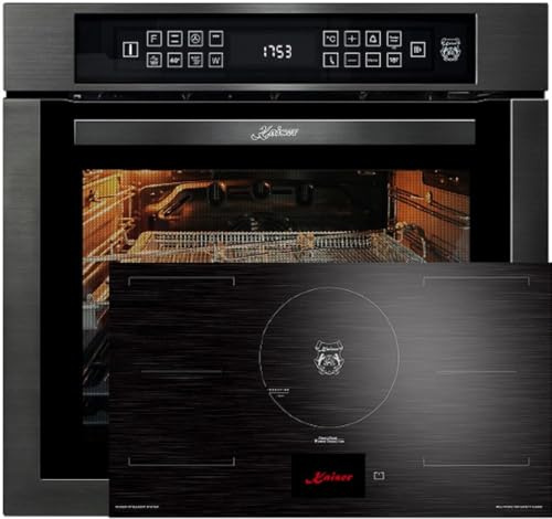 KAISER Kit de four encastrable - Autonome - 86 l - 15 points - Grill Air Fryer Full Touch - Avec plaque à induction, écran TFT de 90 cm, EH 6306 N RS+KCT 9140 FI
