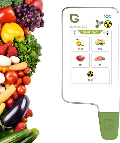 Misuratore Digitale per Acqua Ppm + Alimenti, 7200 mAh - 20 Ore, Rilevatore di Radiazioni Contatore Geiger per Frutta, Verdura, Carne e Pesce