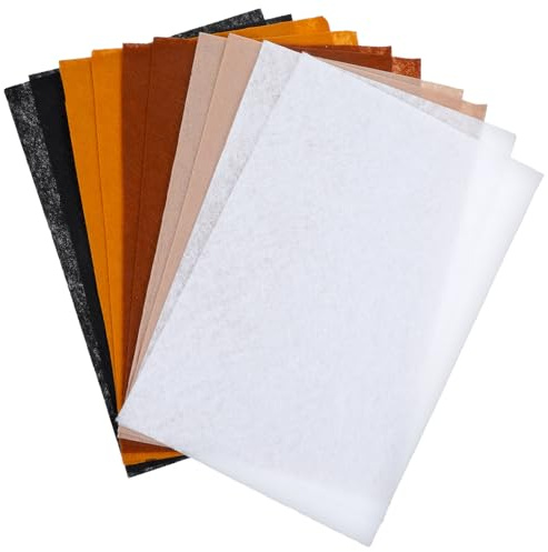 50 fogli di feltro per artigianato, 1 mm di spessore, rigidi, assortiti, per cucito, patchwork, progetti fai da te, decorazioni, 5 colori, 30 x 20 x 0,10 cm