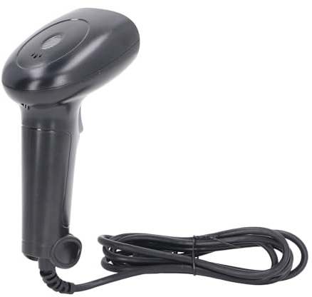 Fafeicy Barcode-Scanner, USB-1D-2D-QR-Code-Leser mit 32-Bit-CPU, Automatischem und Manuellem Scannen, Speicher für 40.000 Codes, ABS-Handscanner für Supermarkt-Lager-POS