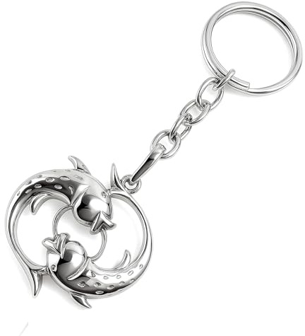 STERLL Herren Schlüssel-Anhänger Sternzeichen echt Silber 925 oxidiert Öko-Verpackung Partner Geschenke