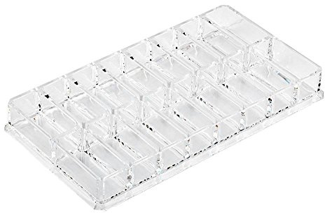 Cosmetic Organisers, 16 Grid Transparent Acrylic Larger Compact Organizer Power Eyebrow Lipstick Makeup Holder Store Box Clear Jewellery Display Container