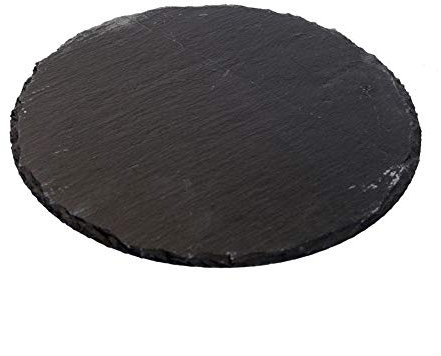 Vetrineinrete® Vassoio da Portata Tondo in Ardesia 20 cm Piatto per servire Finger Food Sushi Formaggi Vassoio aperitivo Buffet Cucina Bar Ristorante 752278 B36