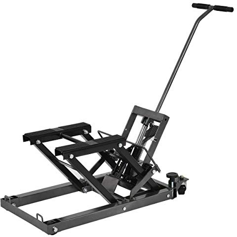 Goplus Motorcycle ATV Hydraulic Scissor Lift Jack Stand Quad Dirt Street Bike Hoist 1500 Lbs (Black)