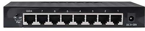 Conmutador de Red Gigabit Ethernet de 8 Puertos Conmutadores Ethernet de 10/100/1000 Mbps Conmutador de Red Inteligente RJ45(UE)