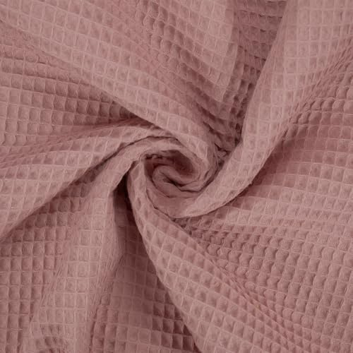 Waffelpique Stoff | ab 50cm x 150cm (altrosa) | 100% Baumwolle - Einfarbig/Uni - Waffelstoff