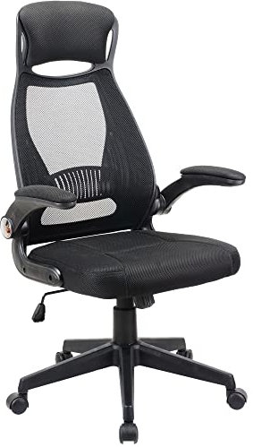 T-THREE.Ergonomic Desk Chair, Swivel Chair With Adjustable Lumbar Support, Headrest And Armrest, Height Adjustment and Rocker Function, Back-Friendly Office Chair Black