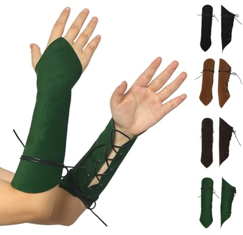 BPURB Wikinger Armschienen Mittelalter Renaissance Kunstleder Arm Rüstung Ritter Bracer LARP Halloween Cosplay Kostüm